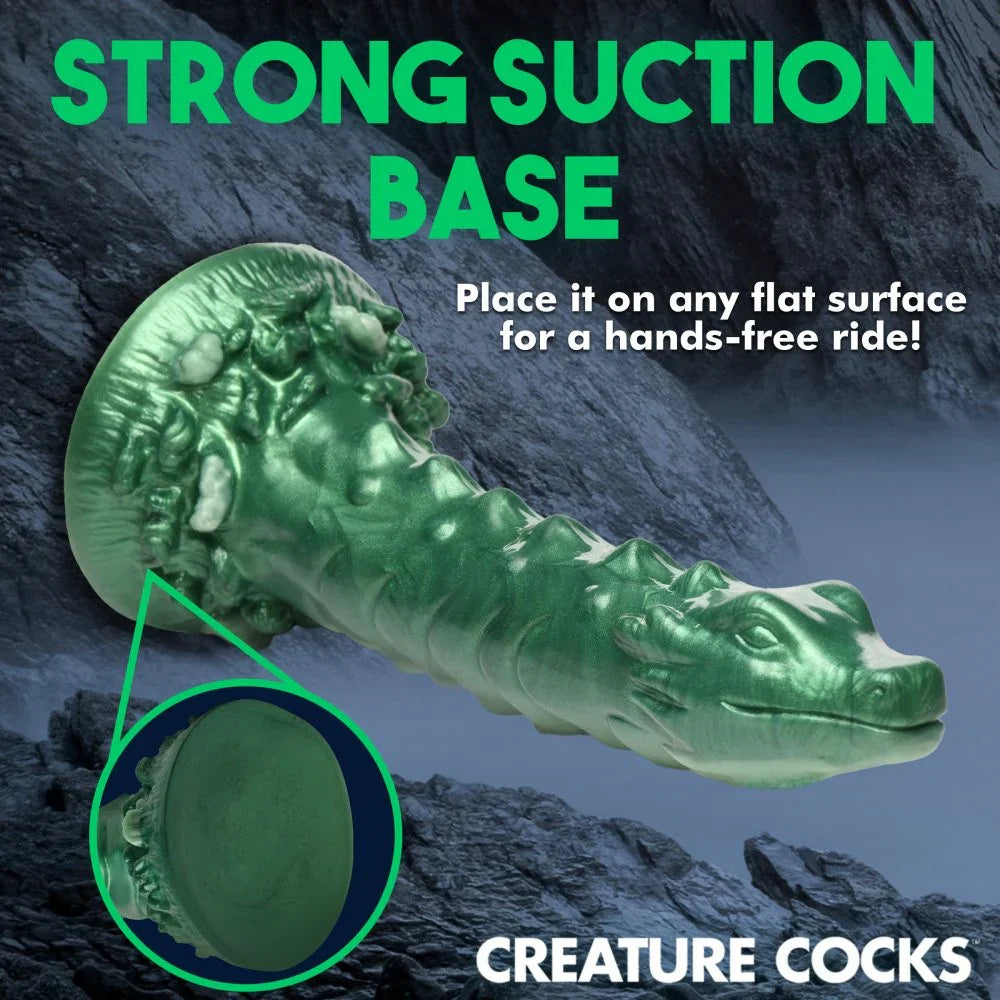 Creature Cocks Cockness Monster (Green) – 8.1" Silicone Dragon Dildo
