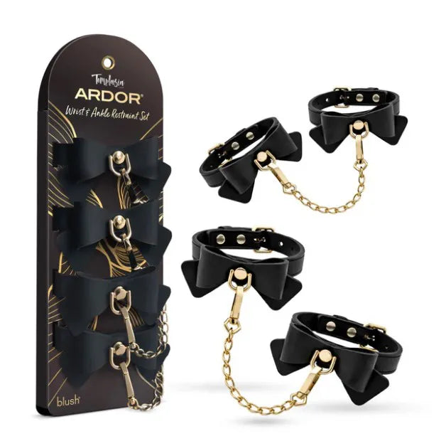 Temptasia Ardor Wrist and Ankle Restraints – Body-Safe Silicone Restraint Set