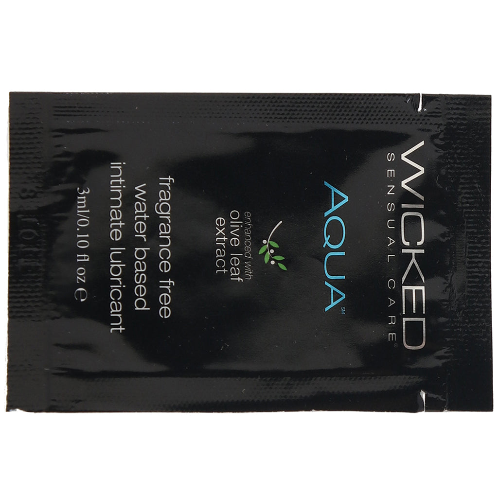 Aqua Fragrance Free Water Based Lube .10oz/3ml Lubes and Lotions > Water Based Sex Lubes