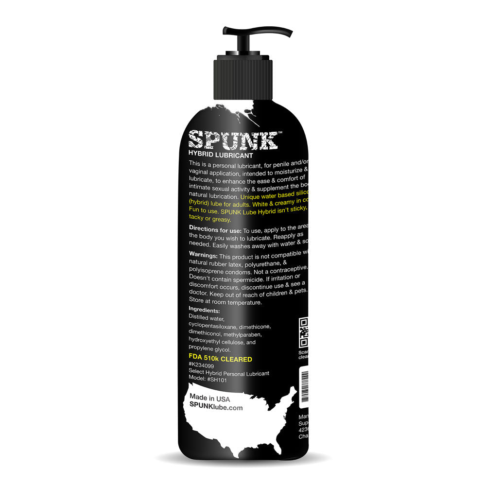 Spunk Hybrid Water Silicone Personal Lubricant Pump 16 Oz