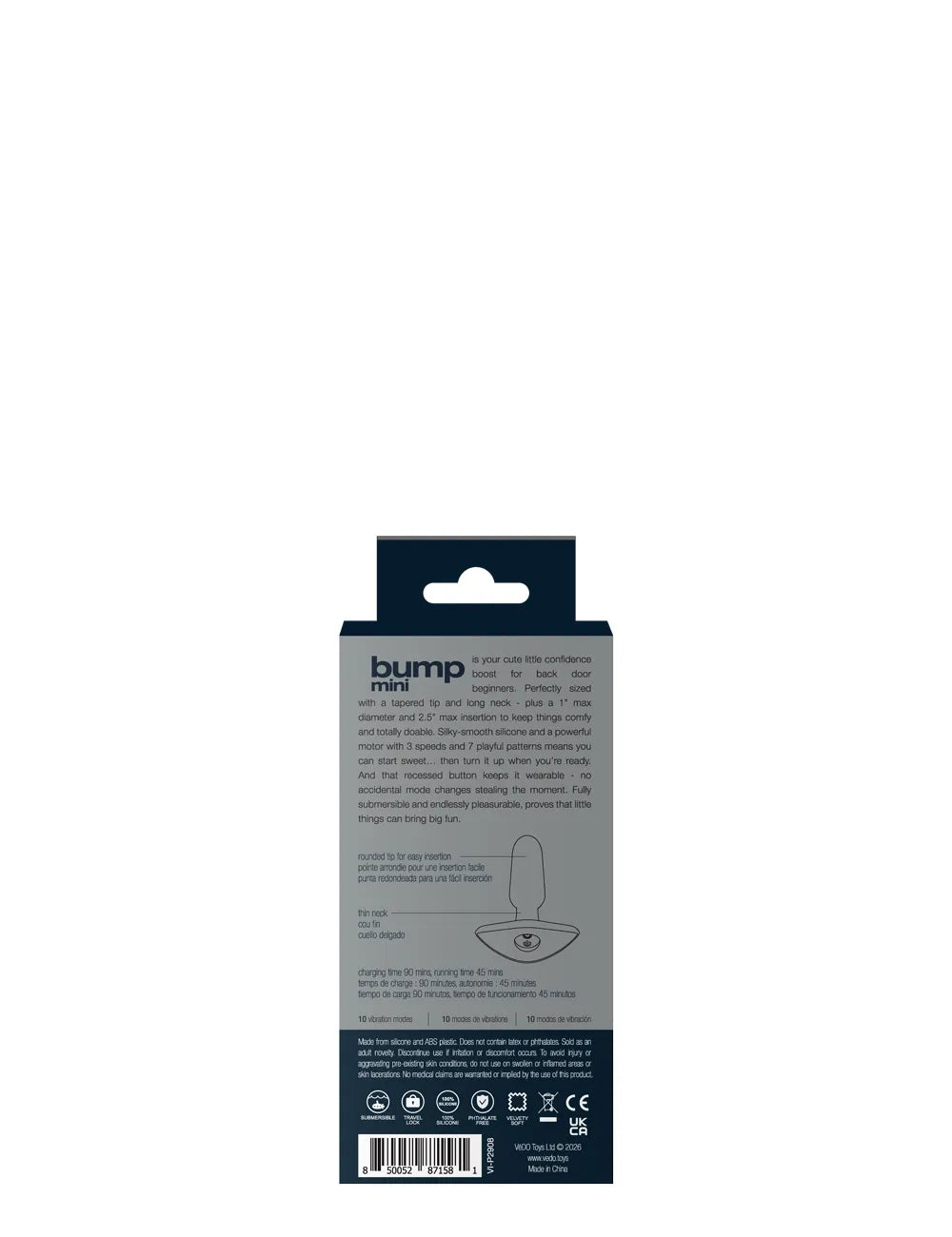Bump Mini – Rechargeable Silicone 2.5 Inch Anal Plug
