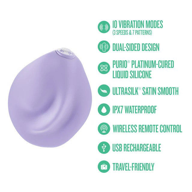 Urself PulsePad (Lavender) – Double-Sided Silicone Vibrator