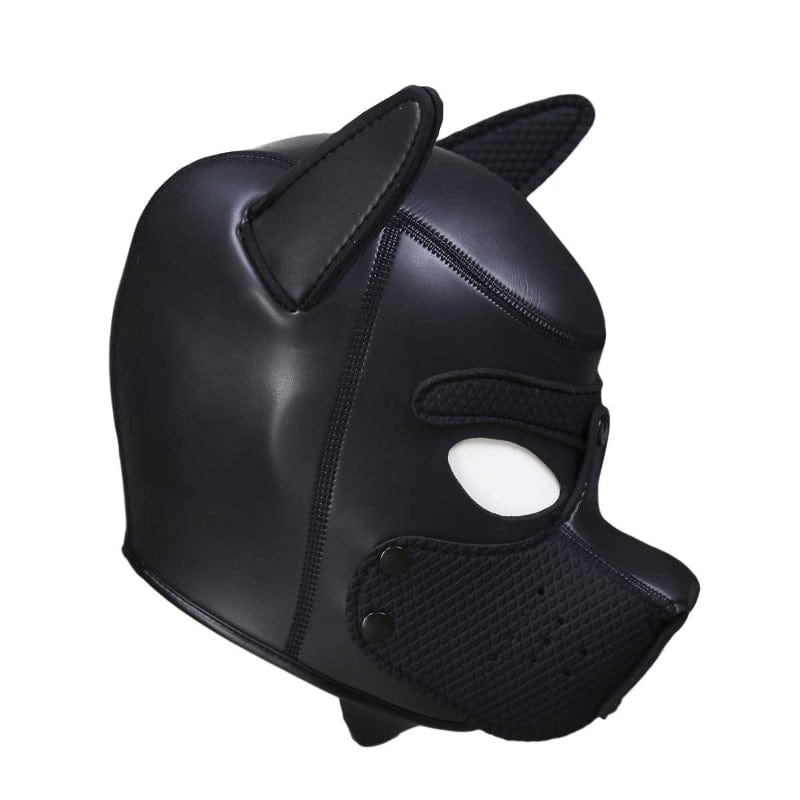 Puppy Play Mask (Black) – Neoprene Rubber