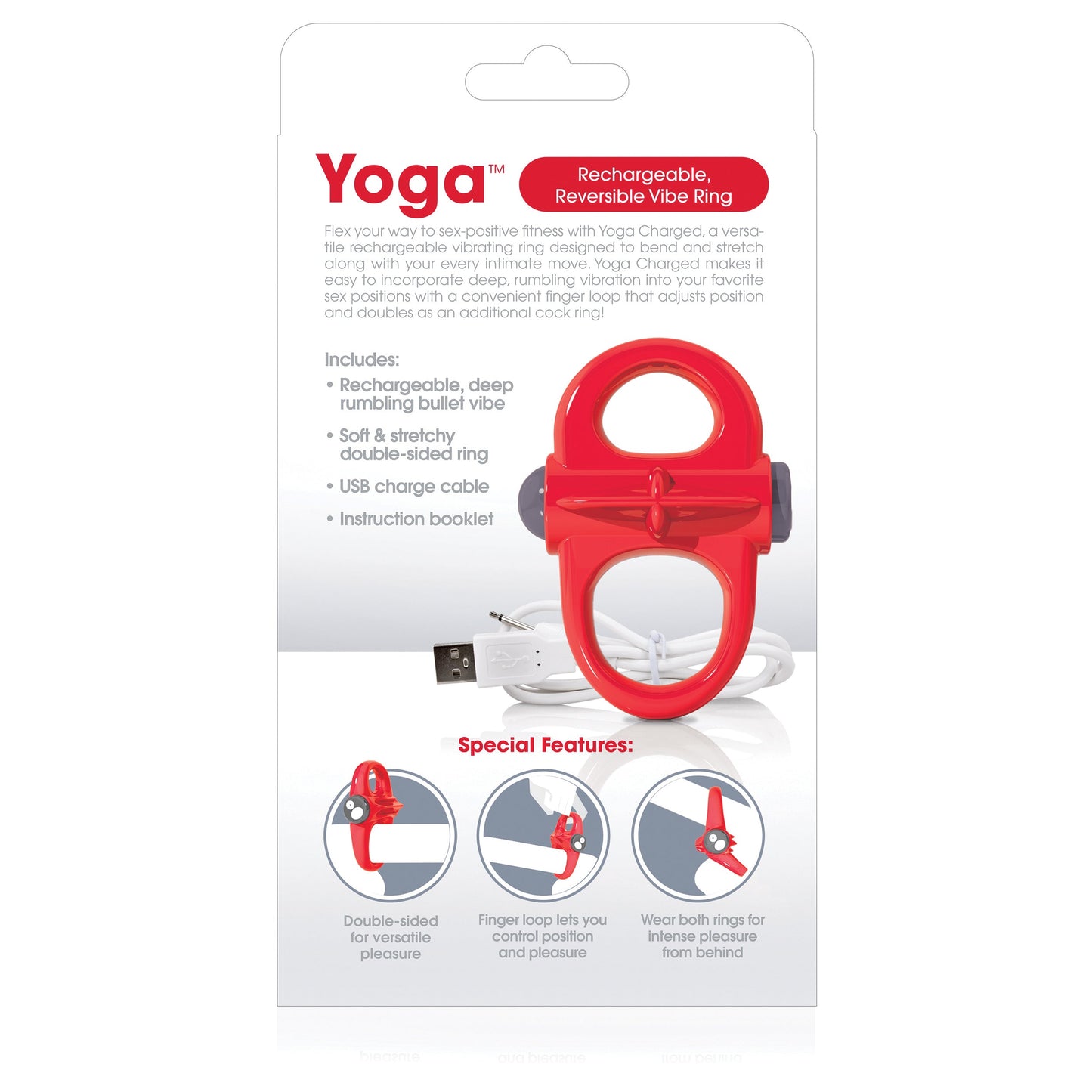 Screaming O Yoga Rechargeable Reversible Dual Loop Vibrating Cock Ring