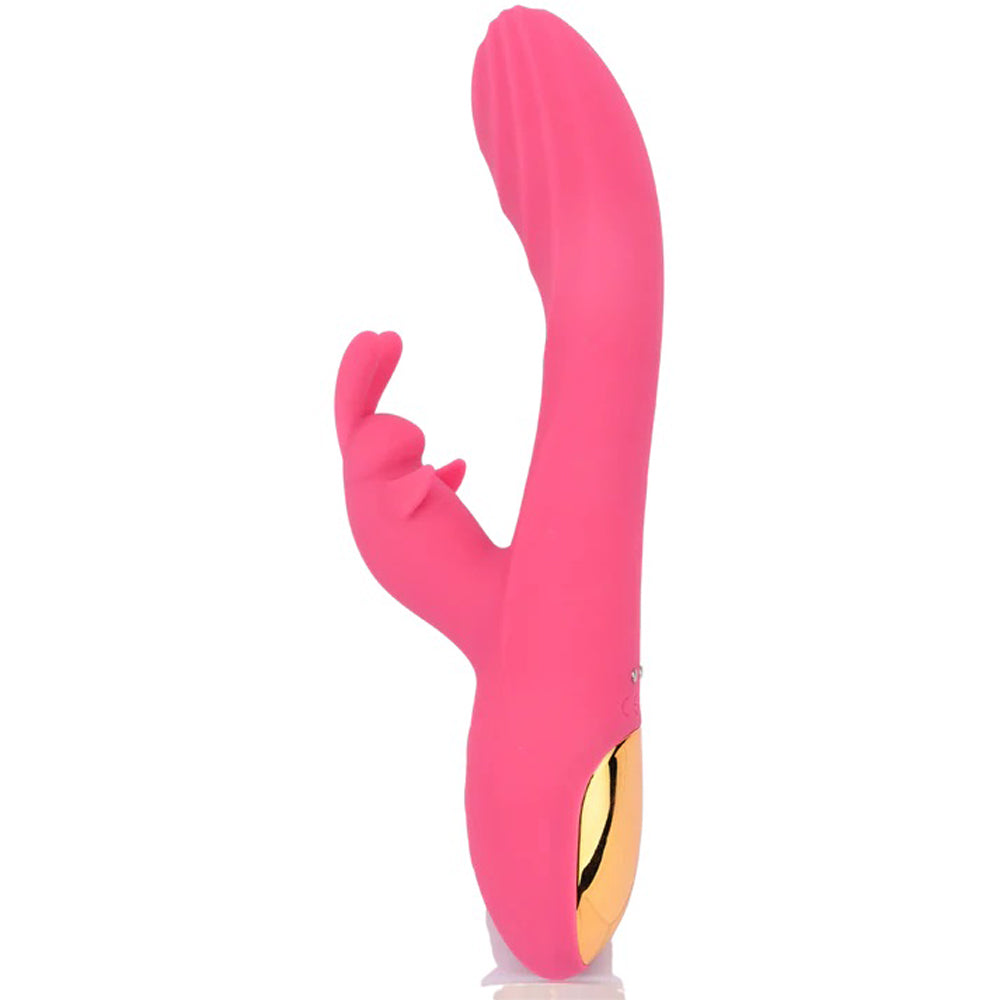 Intimately GG The GG Rabbit Vibe Bright Pink Food-Grade Silicone with Gold Accents