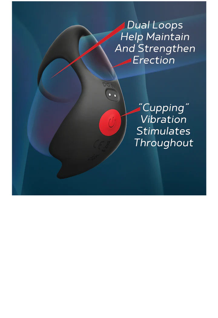 Red Dot V3 (Black/Red) – Remote-Controlled Vibrating Cock Ring