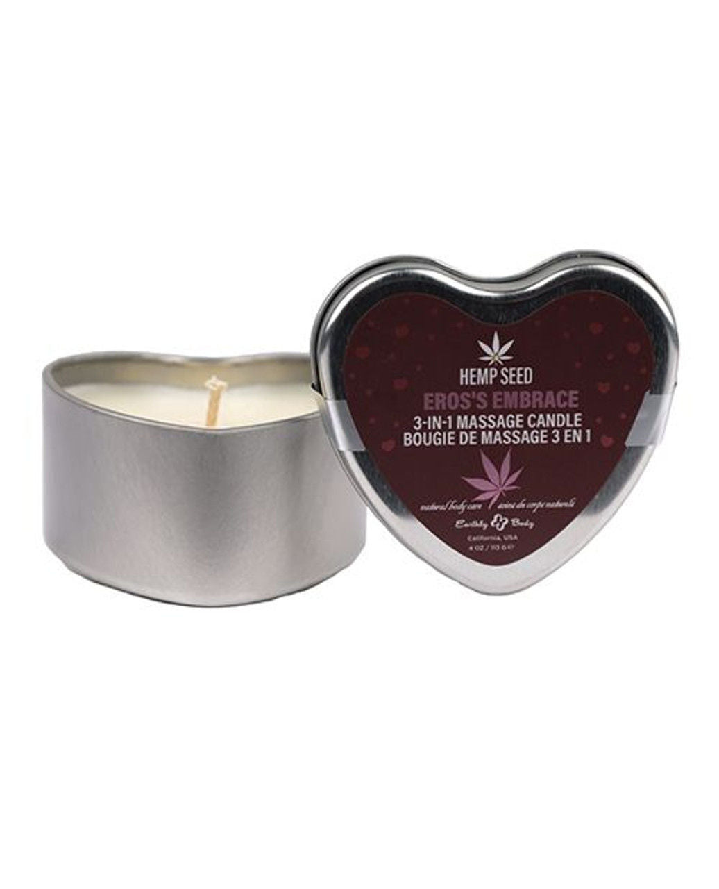 Hemp Seed Ero's Embrace (4 Oz) – 3-in-1 Valentines Day Massage Candle