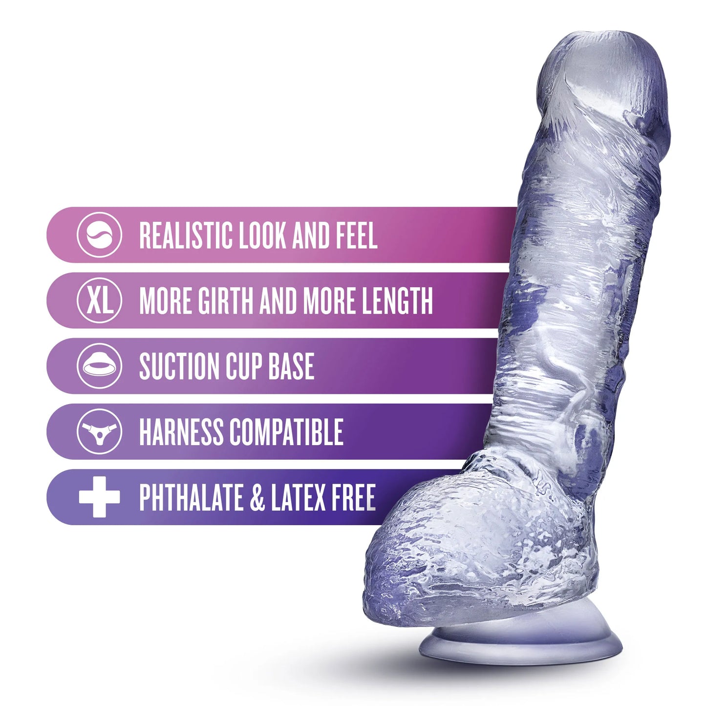 Blush B Yours Plus Mount n' Moan – Realistic Dildo with Suction Cup Base