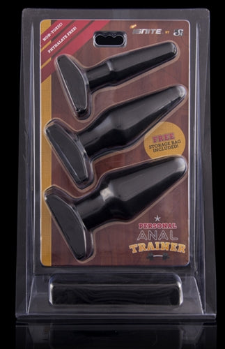 Anal Trainer Kit Black - 3 Sizes for Beginners