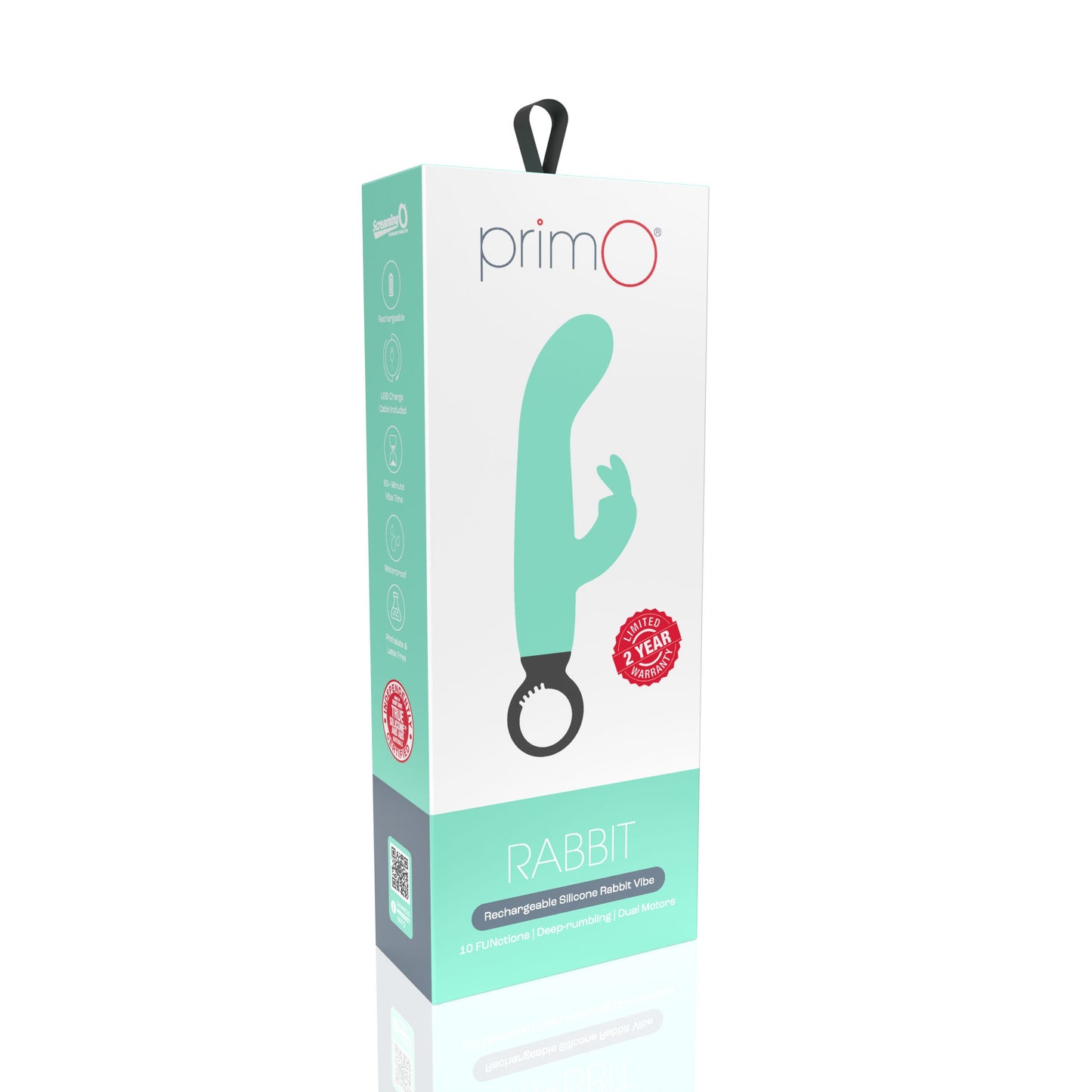 Screaming O PrimO Rabbit – 4.5 Inch Silicone Rabbit Vibrator with 5+5 Motor Settings