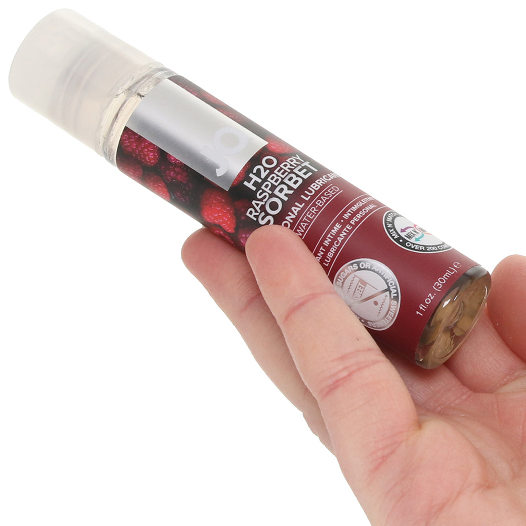 H2O Flavored Lube 1oz/30ml in Raspberry Sorbet Lubes and Lotions > Flavored Sex Lubes