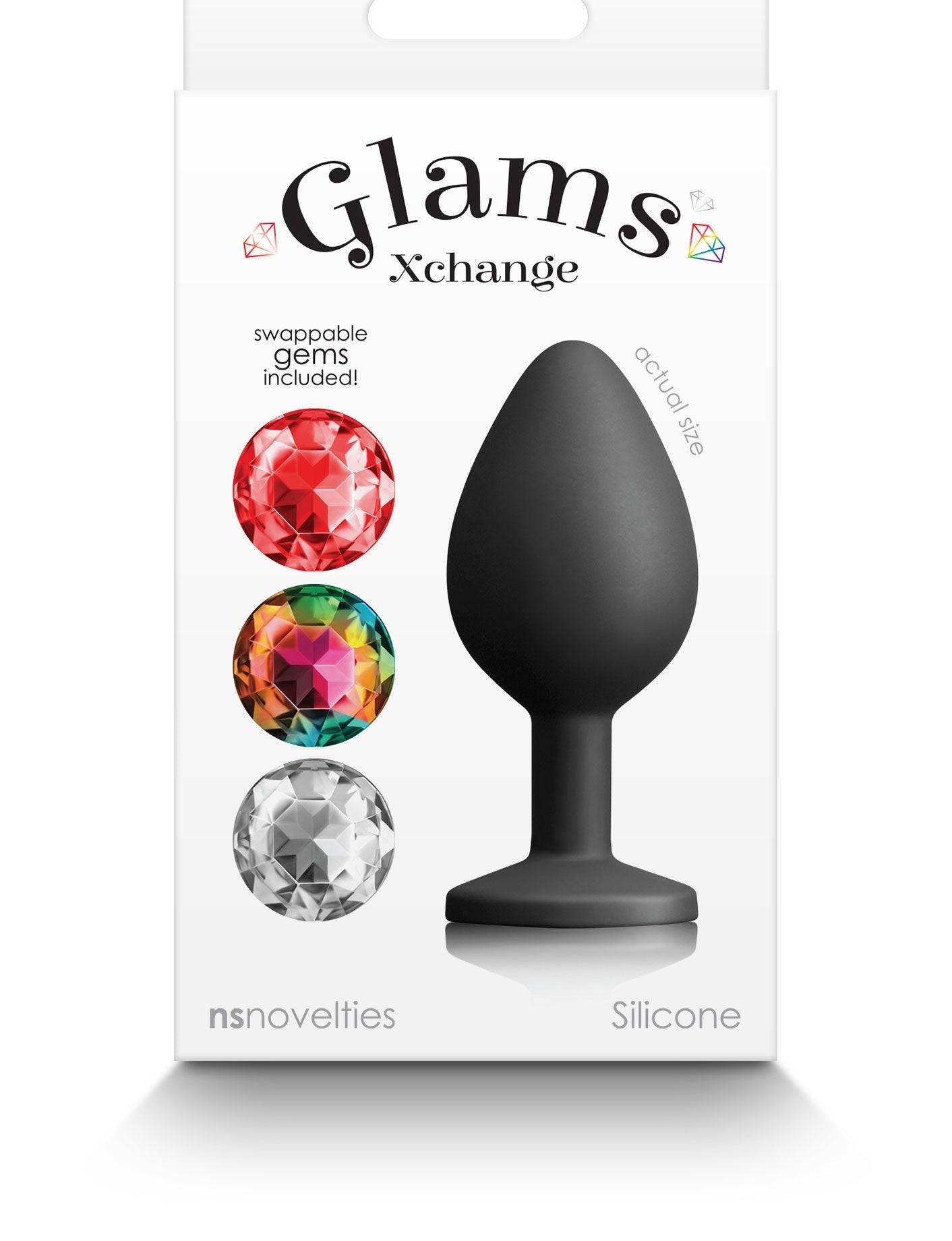 Glams Xchange Medium Butt Plug with Interchangeable Gems