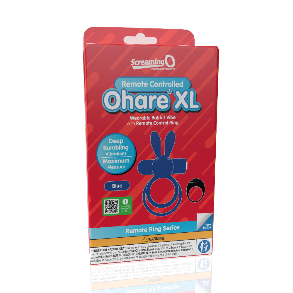 Ohare XL (Blue) – Remote-Controlled Rechargeable Waterproof Wearable Rabbit Vibrator