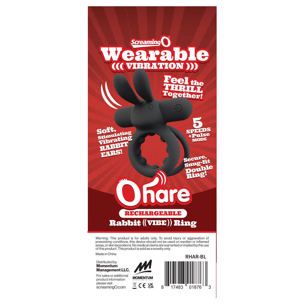 Ohare (Black | Blue | Green) – Rechargeable Silicone Rabbit Vibrating Cock Ring