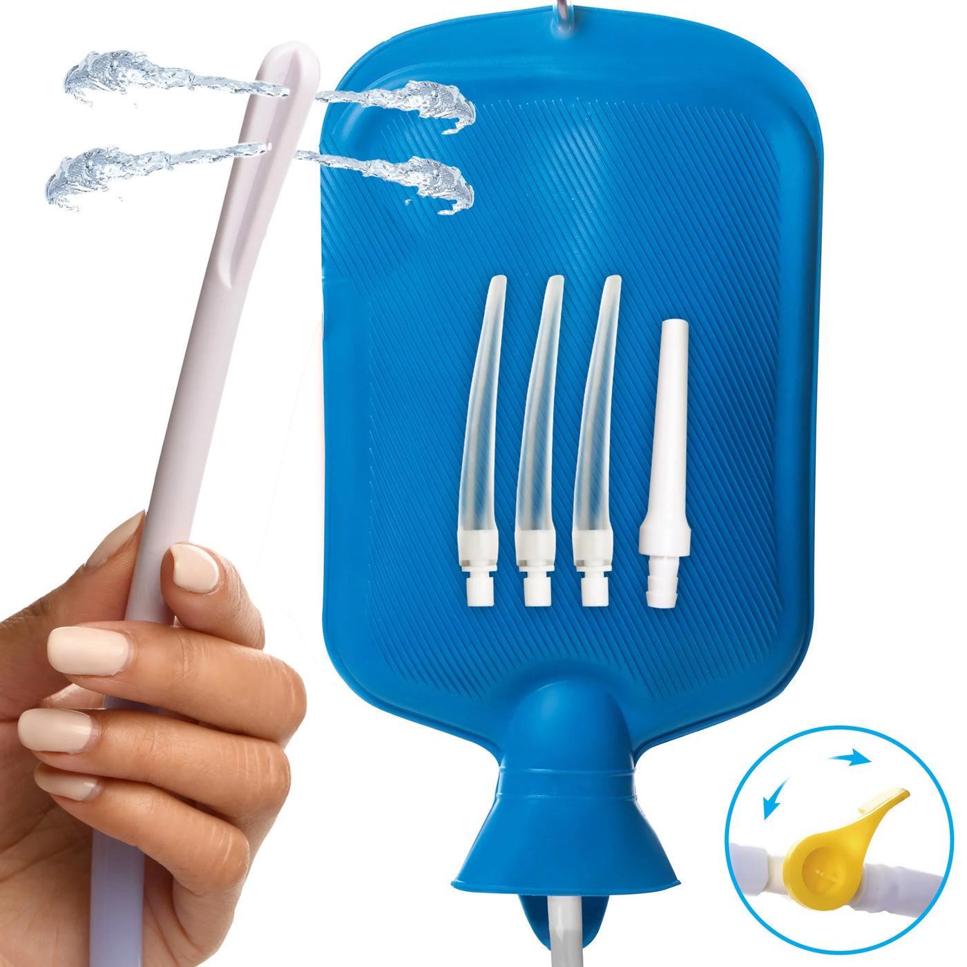 Deluxe Shower Enema Bag and Nozzle Kit