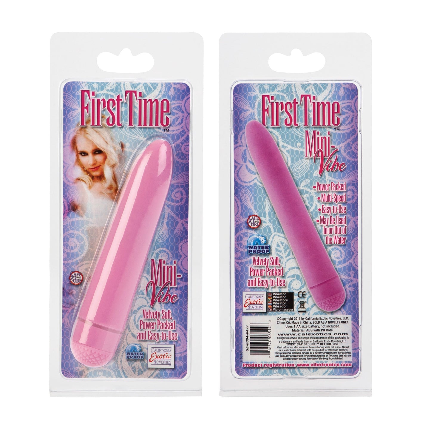 First Time Mini-Vibe Pink 4.5 Inch Compact Multi-Speed Waterproof Massager