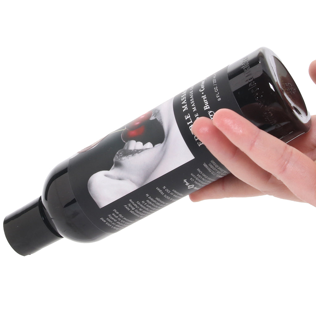 Edible Massage Oil 8oz/236ml in Cherry Sensual Love > Massage