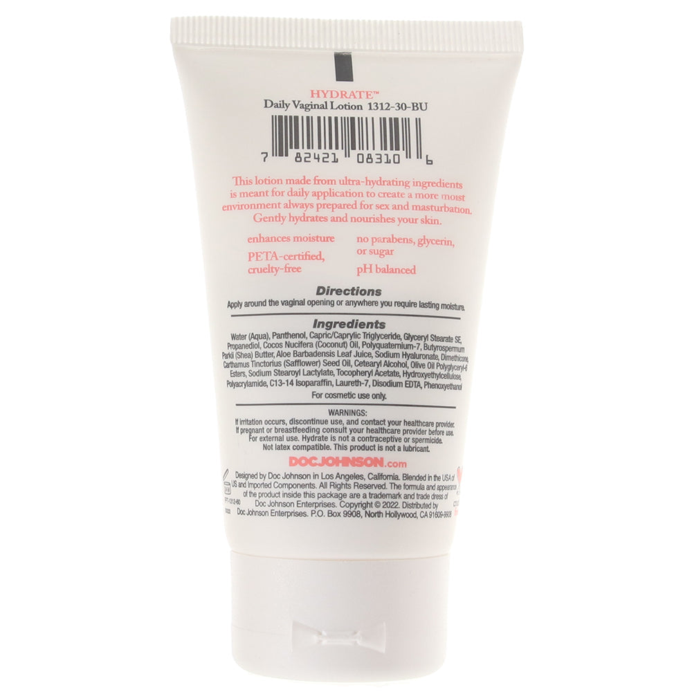 Hydrate Daily Vaginal Lotion in 2oz Sensual Love > Personal Care