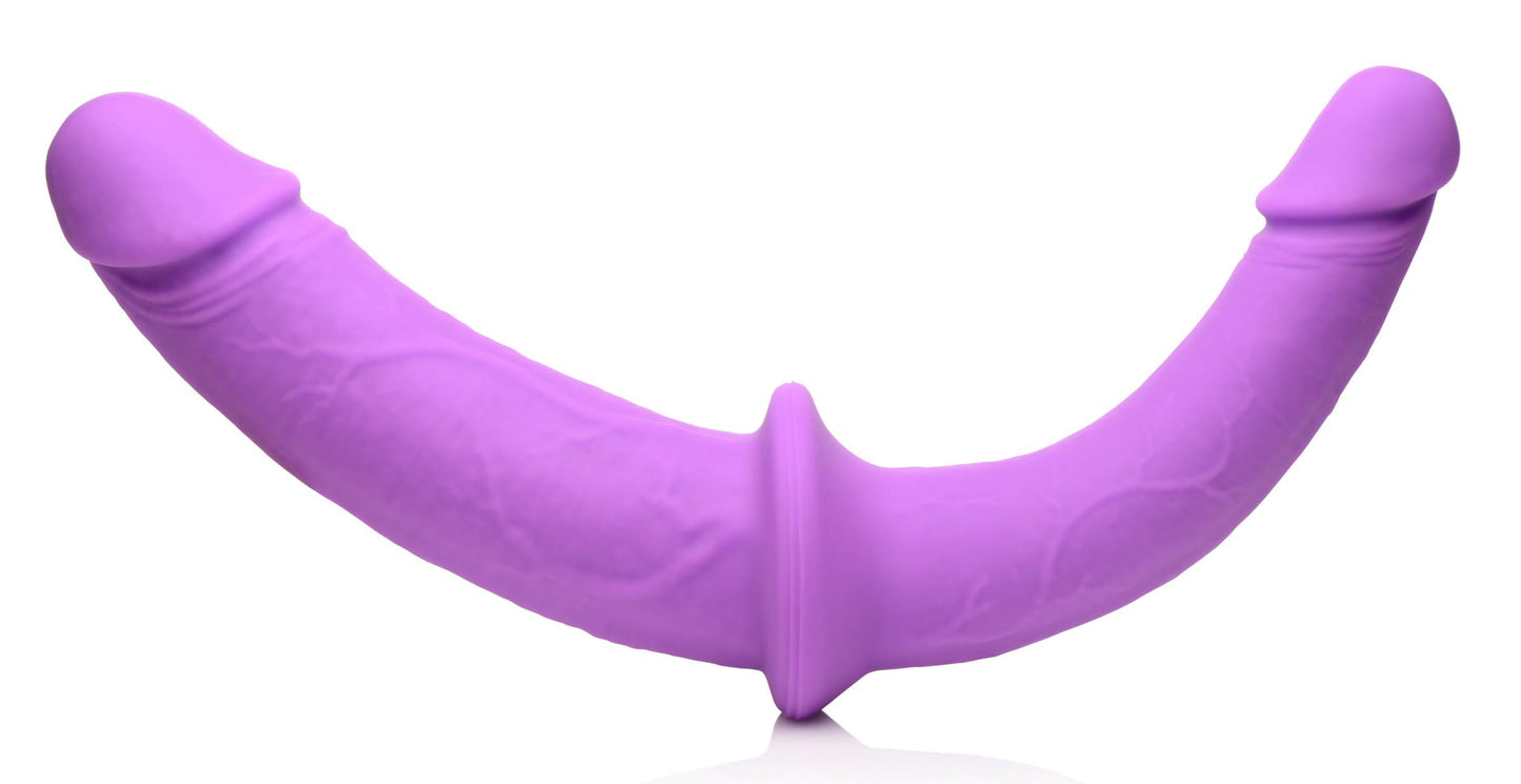 Double Charmer Silicone Double Dildo with Adjustable Harness