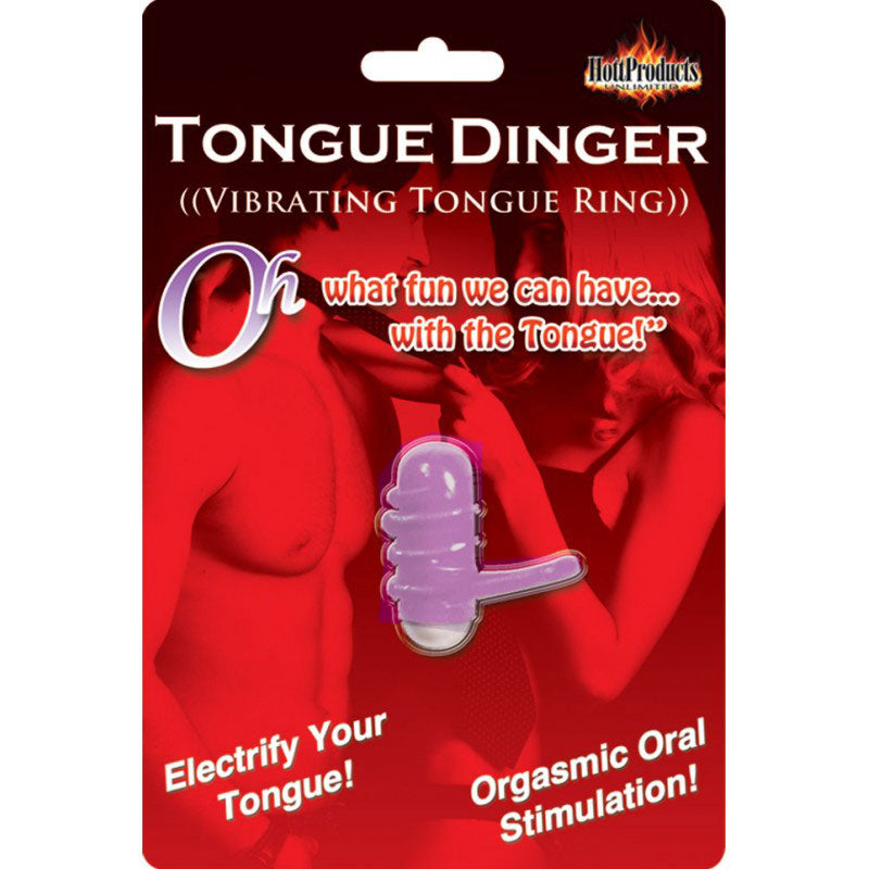Purple Stretchy Tongue Ring – Vibrating