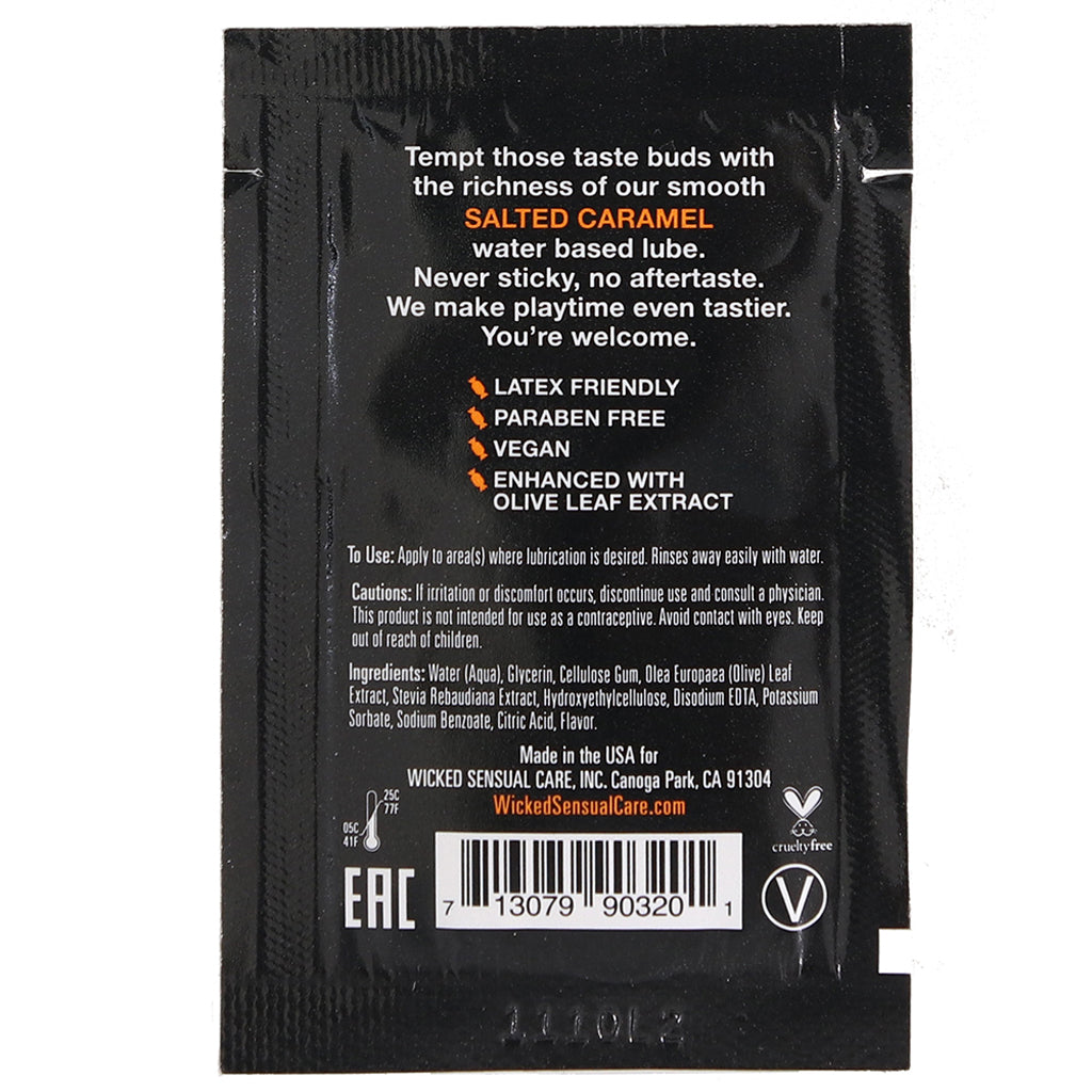 Aqua Flavored Lube .10oz/3ml in Salted Caramel Lubes and Lotions > Flavored Sex Lubes