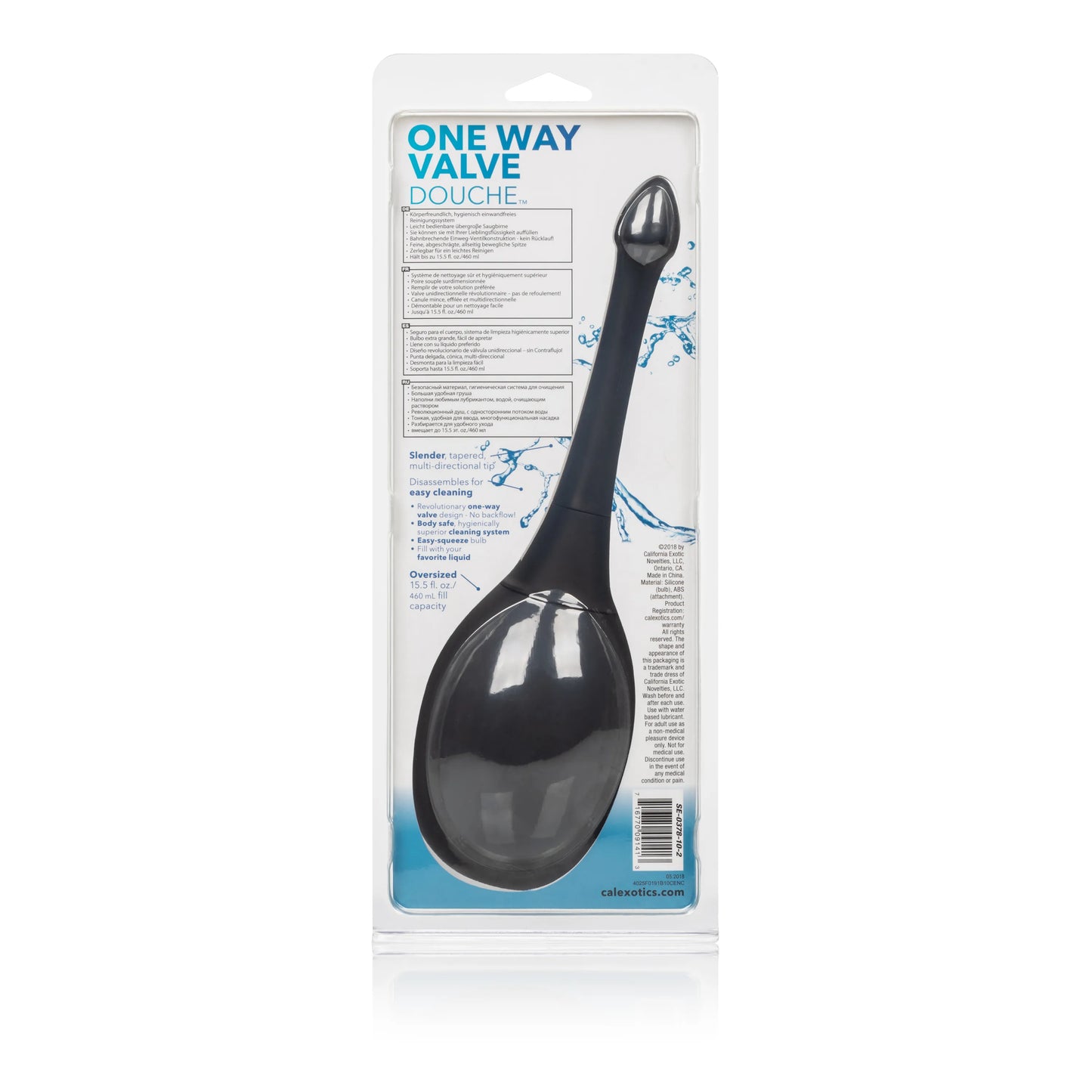 One Way Valve Douche – Anal Douche with EZ Squeeze Bulb and Slim Applicator