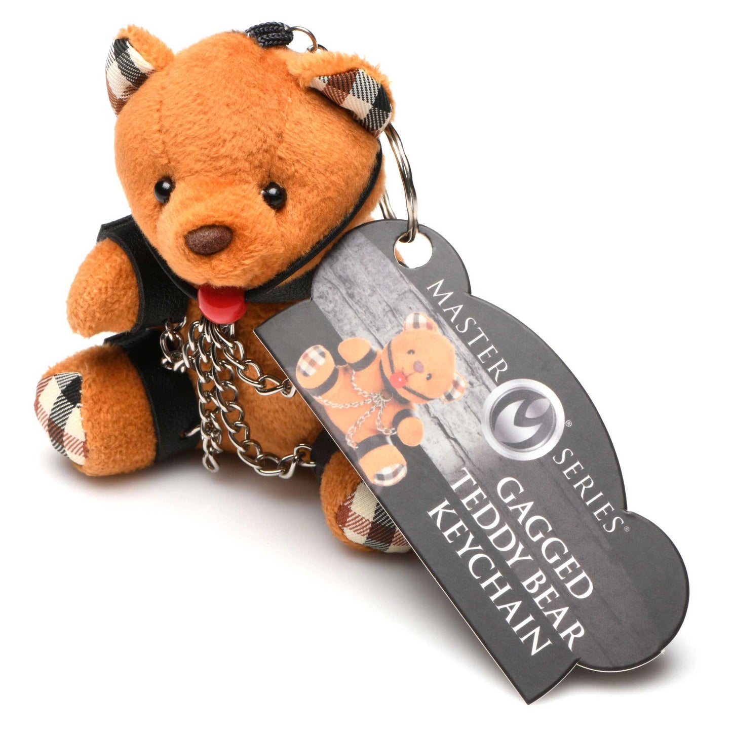 Gagged Teddy Bear Keychain Adult Intimacy Novelty Gift