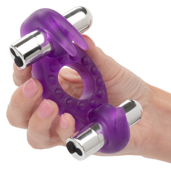 Rockin Rabbit Wireless Vibrating Cock Ring – Soft Stretchy Enhancer with Removable 3-Speed Bullets