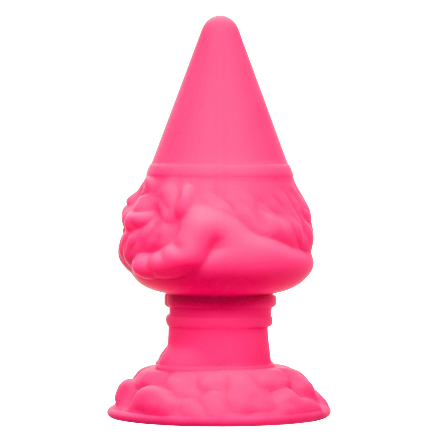 Naughty Bits Anal Gnome Gnome Butt Plug in Pink Silicone, 2 Inch Diameter