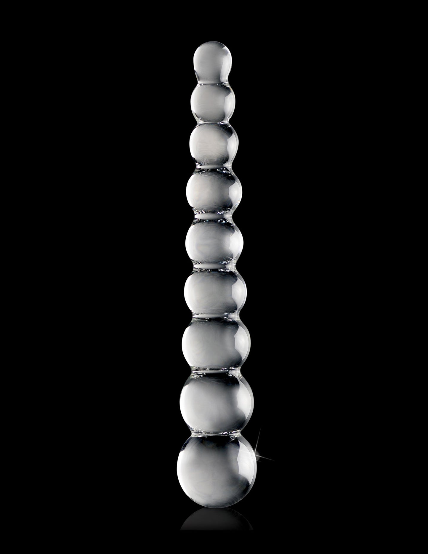 Icicles Clear Glass Massager Wand Handcrafted