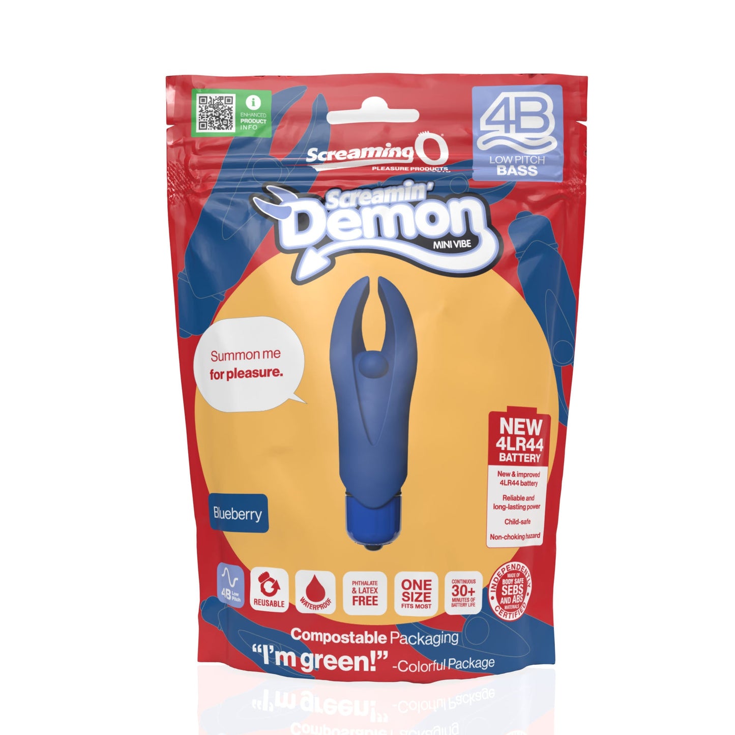 Demon 4B Low Pitch Bass – Deep-Rumbling 5-Speed Vibrator with Silicone Horns