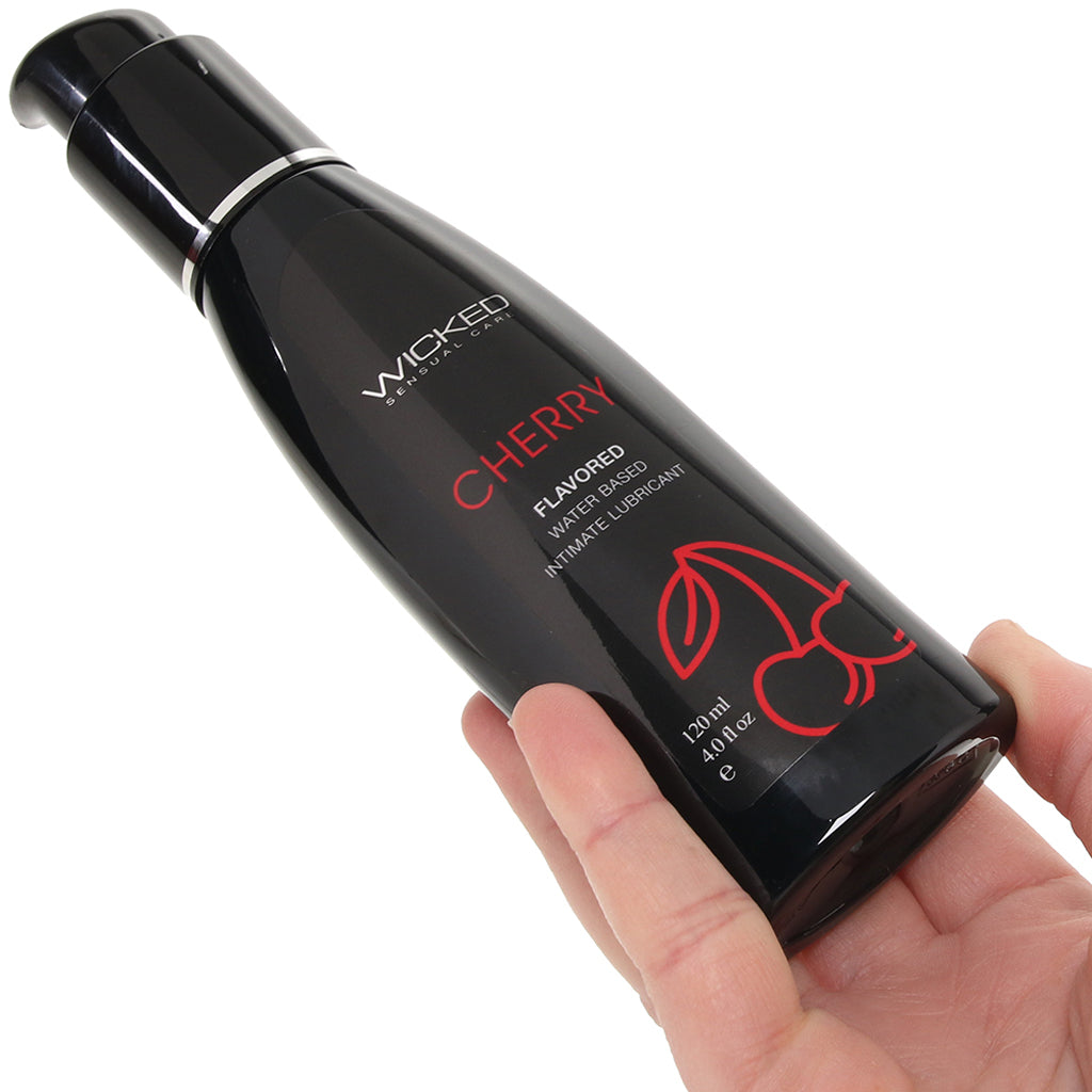 Aqua Flavored Lube 4oz/120ml in Cherry Lubes and Lotions > Flavored Sex Lubes