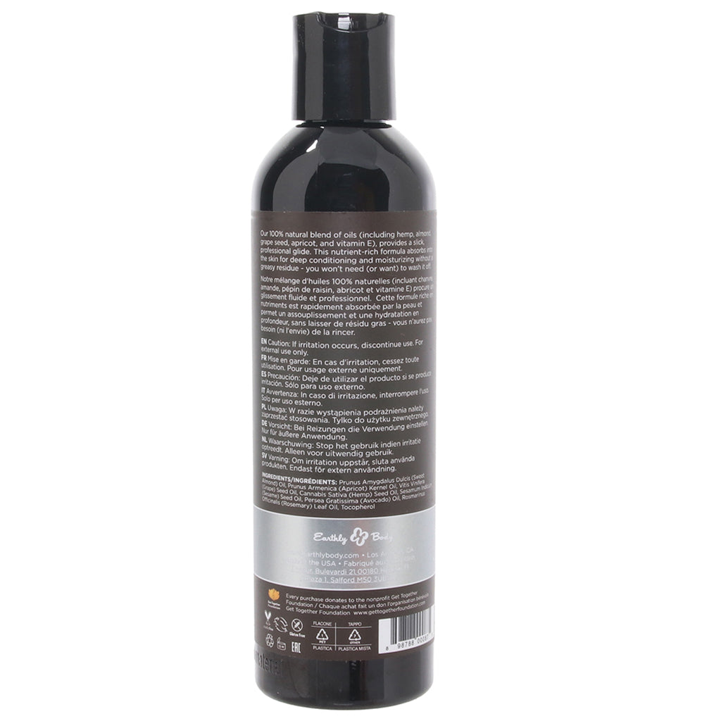 Hemp Seed Massage Oil 8oz/236ml in Unscented Sensual Love > Massage