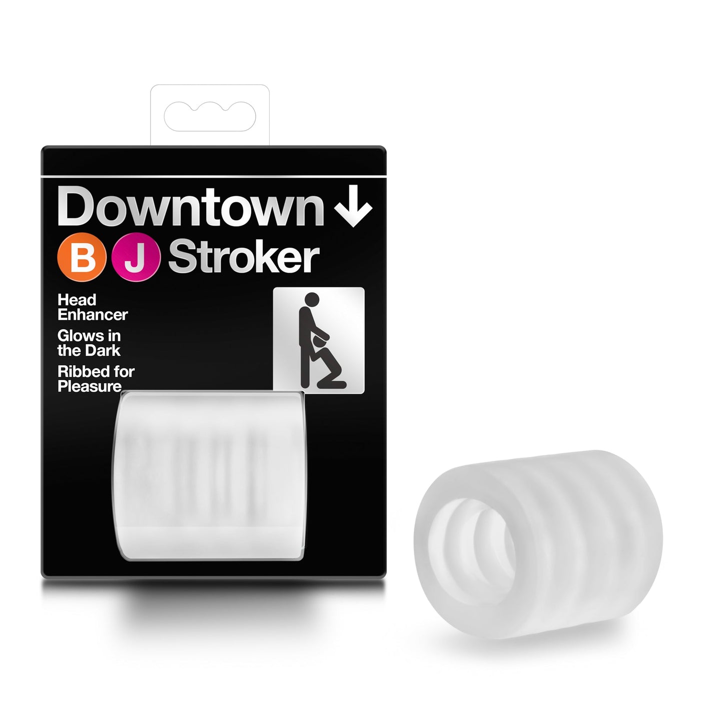 Downtown BJ Stroker Male Masturbation Sleeve Clear Design