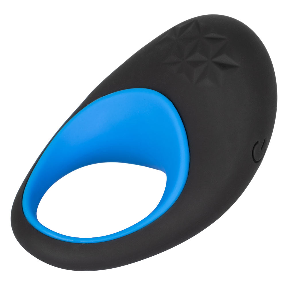 Link Up Max Dual Vibrating Ring (Black and Blue) – Ultra-Soft Silicone Support Ring