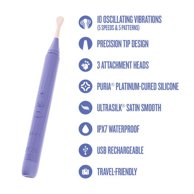 Blush Juno (Purple) – Oscillating Wand Vibrator with 10 Vibration Modes