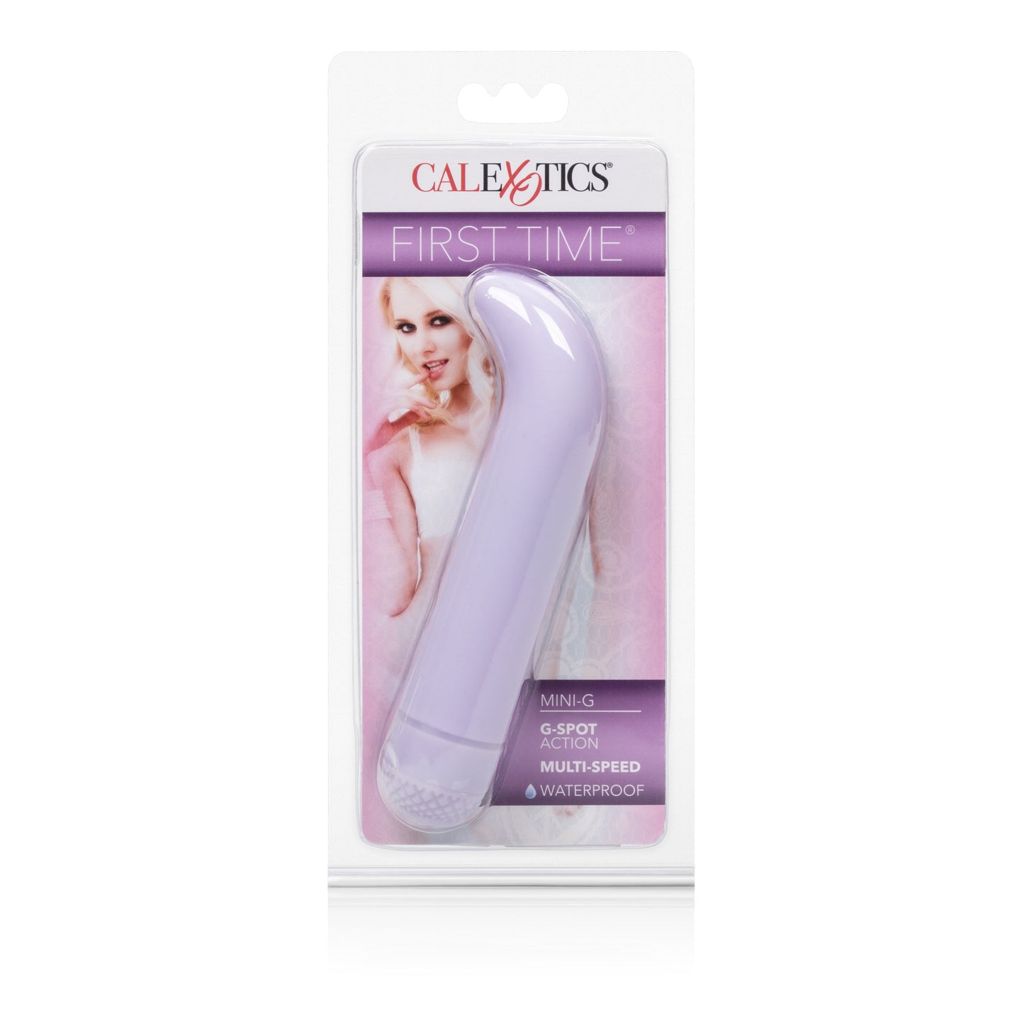 First Time Mini-G Purple 4.5 Inch Multi-Speed G-Spot Vibrator with Curved Tip and Waterproof Design