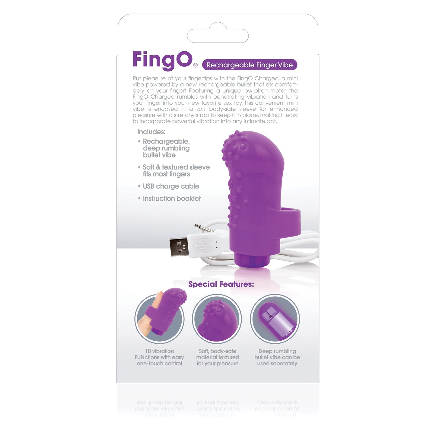 Charged Fing O – Rechargeable Mini Finger Vibrator with Vooom Technology