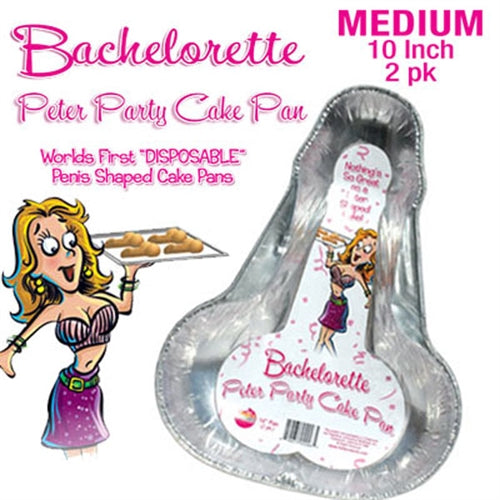 Peter Party Medium – 10 Inch Penis Shaped Cake Pan Set of 2 Bakeware