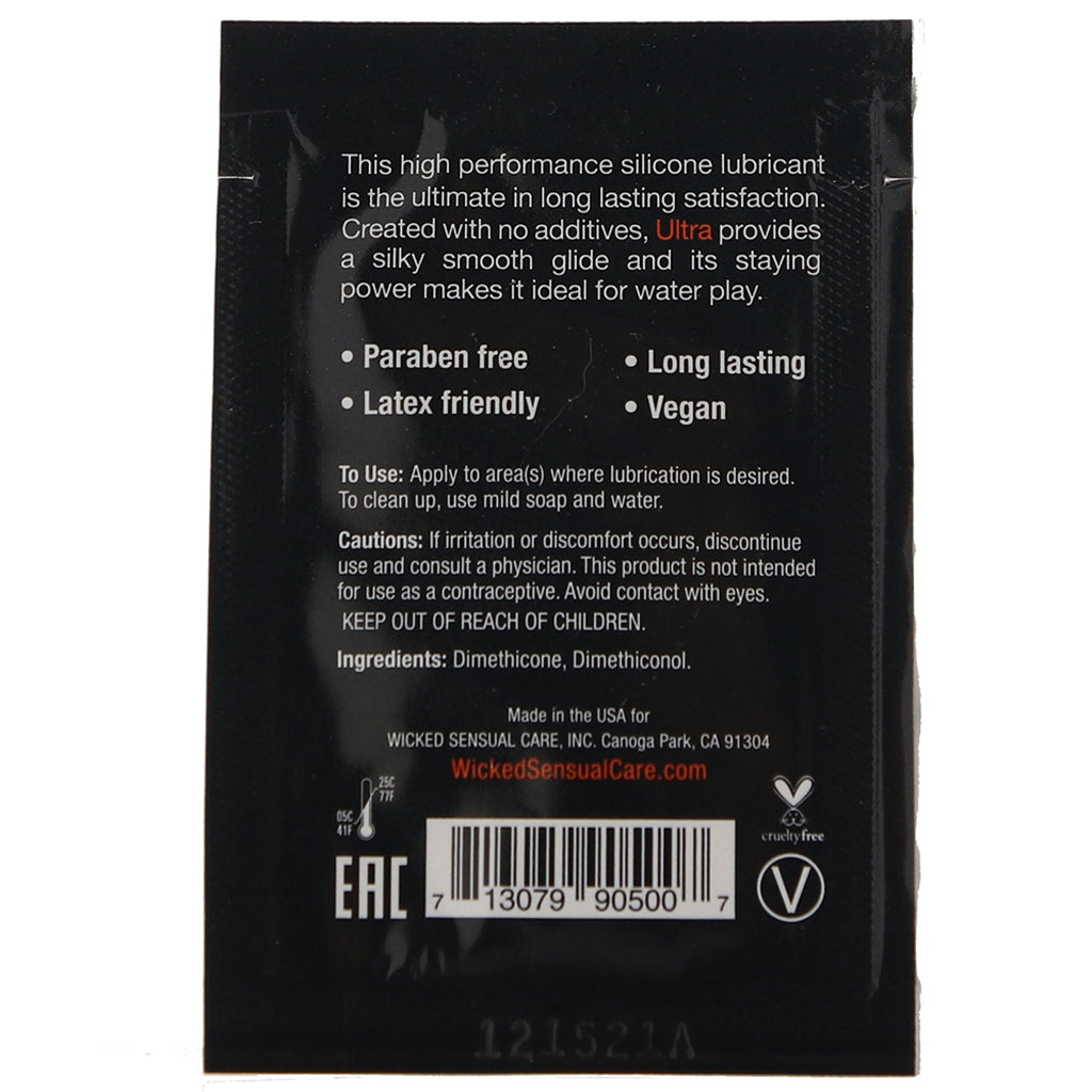 Ultra Silicone Based Intimate Lube in .10oz/3ml Lubes and Lotions > Silicone Based Sex Lubes