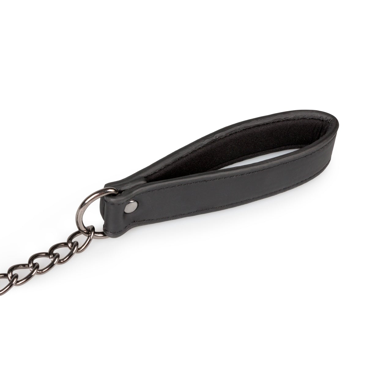 Collar With Nipple Chains Made From Faux Leather