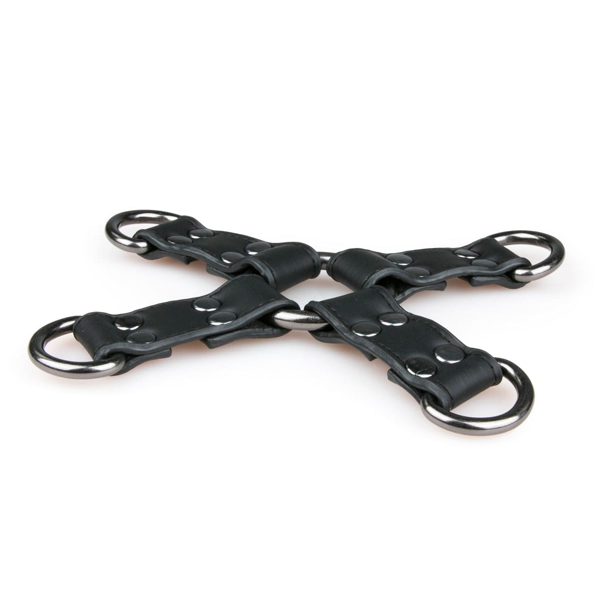 Hogtie Black Faux Leather Bondage Restraint