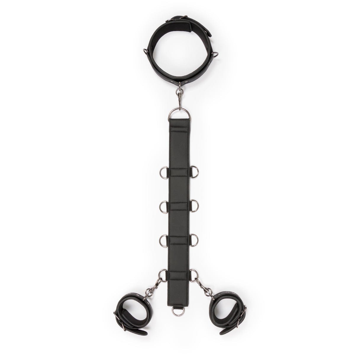 Neck and Wrist Restraint Bondage Kit with Harness Strap Handcuffs and Collar