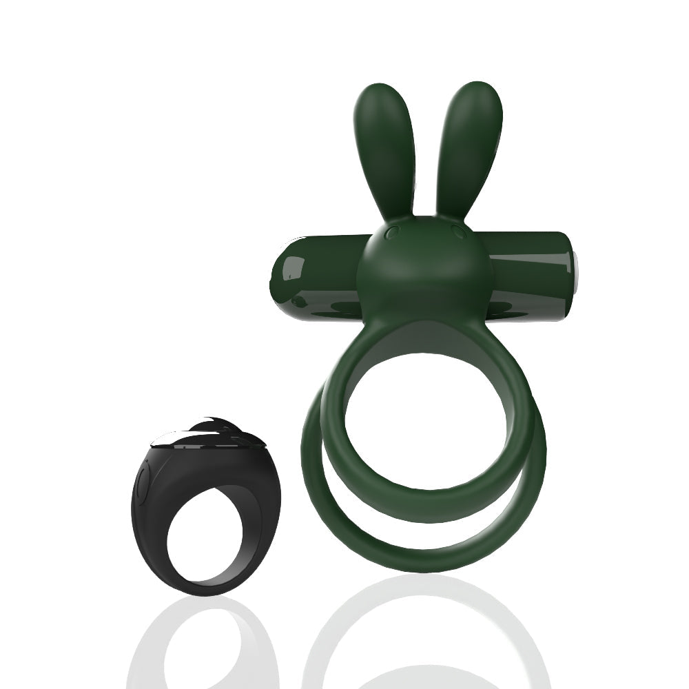 Ohare XL (Green) – Rechargeable Waterproof Remote-Controlled Rabbit Vibrator with Double-Ring Design