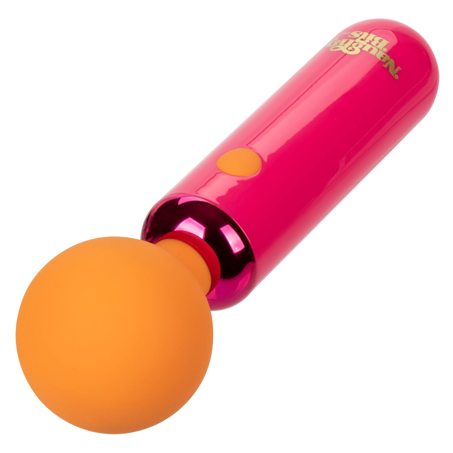 Naughty Bits Home Cumming Queen Vibrating Wand Pink and Orange Silicone Personal Massager