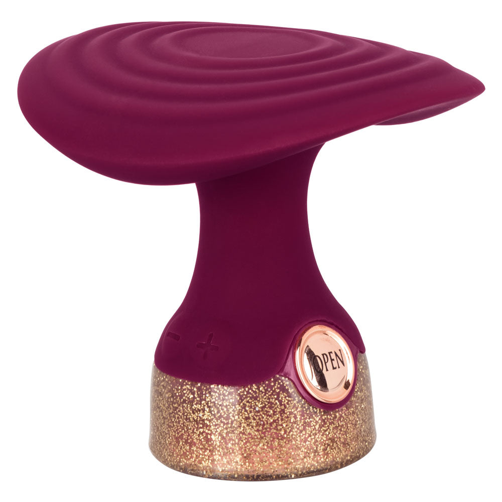 Jopen Starstruck Fantasy Burgundy Silicone Handheld Massager with Glitter Base and 35 Vibration Functions