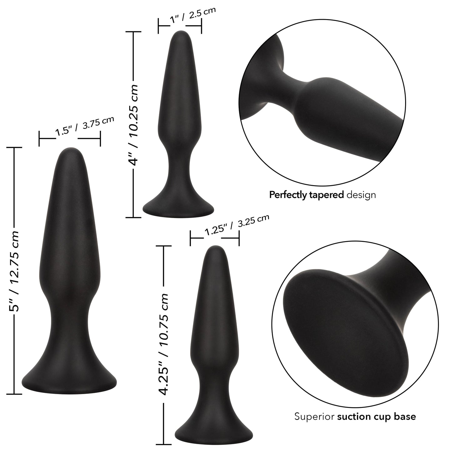 Colt Anal Trainer Kit – Silicone Graduated Anal Plug Set for Beginners