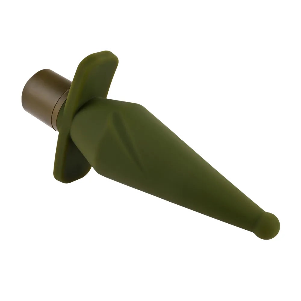 The Private (Green) – 5" Vibrating Butt Plug with 10 Speeds and Patterns