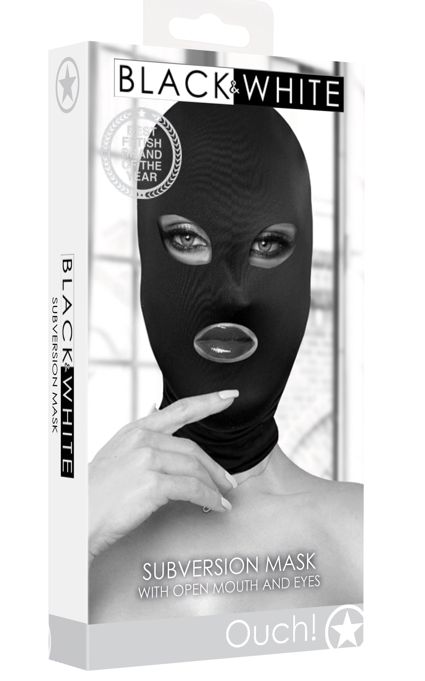 Ouch Subversion Mask with Open Mouth – Comfortable Hood