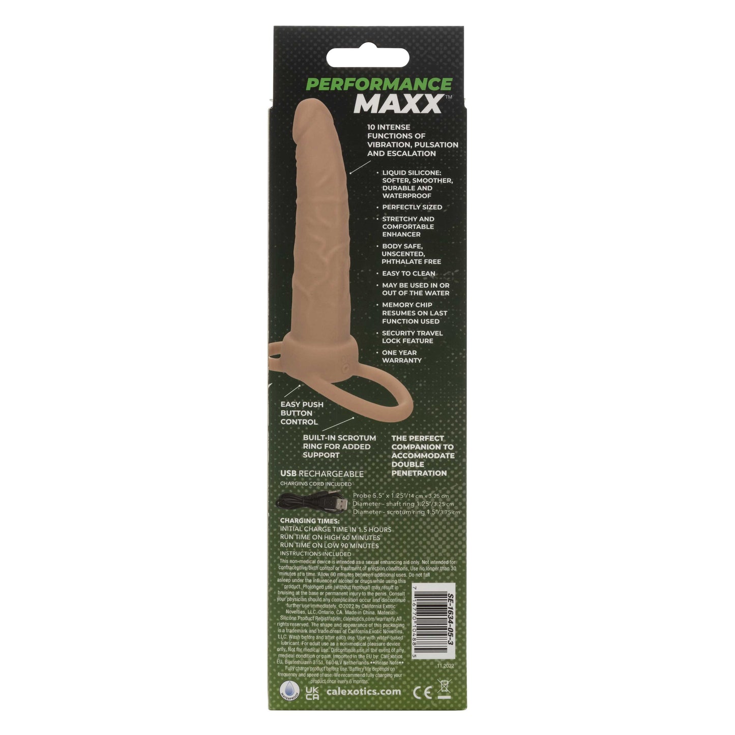 Performance Maxx Dual Penetrator Ivory with 10 Vibration Functions and Dual Support Rings
